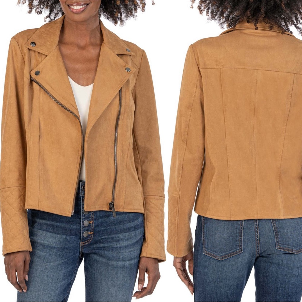 Kut from the Cloth Suede Moto Jacket XXL